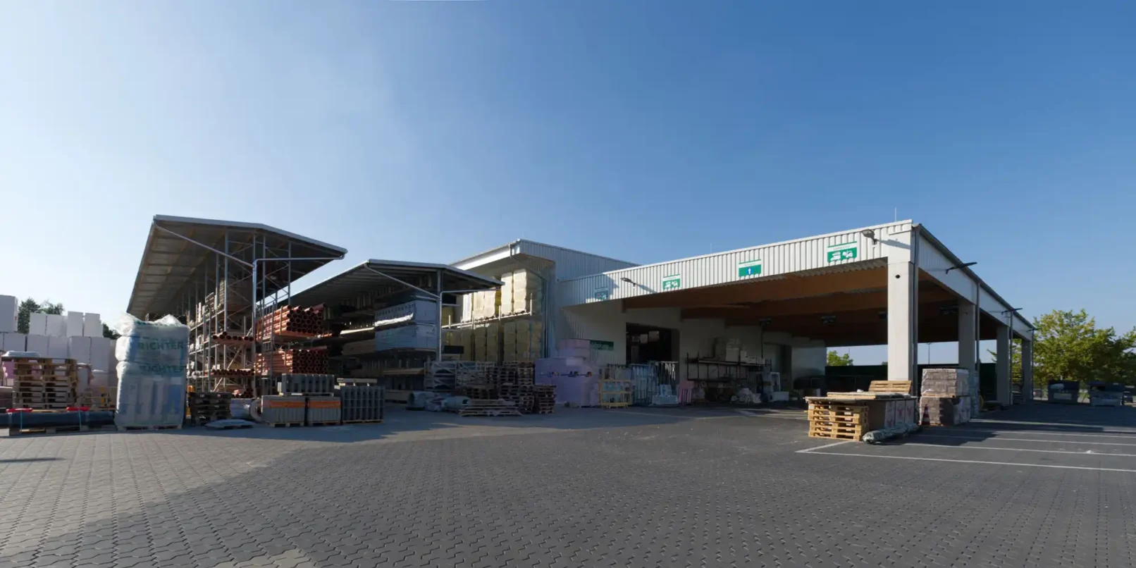 groepper architekten referenz gewerbebau 02 richter baustoffhandel zentralverwaltung lagerhalle aussenlager