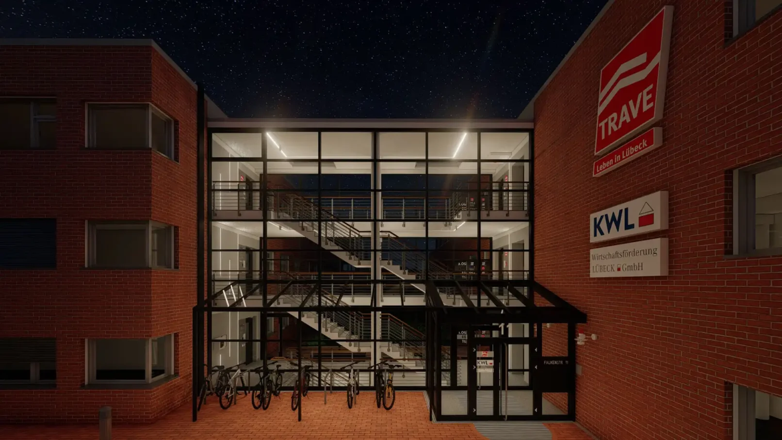 groepper architekten referenz gewerbebau 07 trave falkenstrasse treppenhaus visualisierung beleuchtung