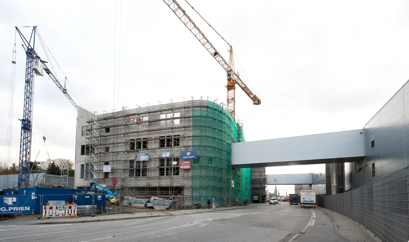 groepper architekten referenz industriebau 02 brueggen muesligebaeude rohbau geruest
