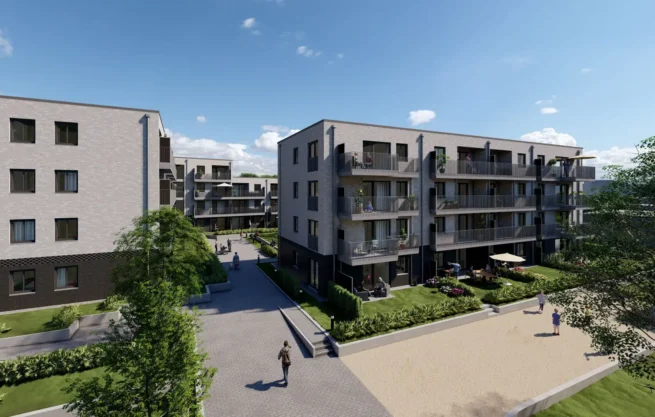 groepper architekten referenz wohnungsbau luebeck 01 trave elbingstrasse rendering visualisierung west