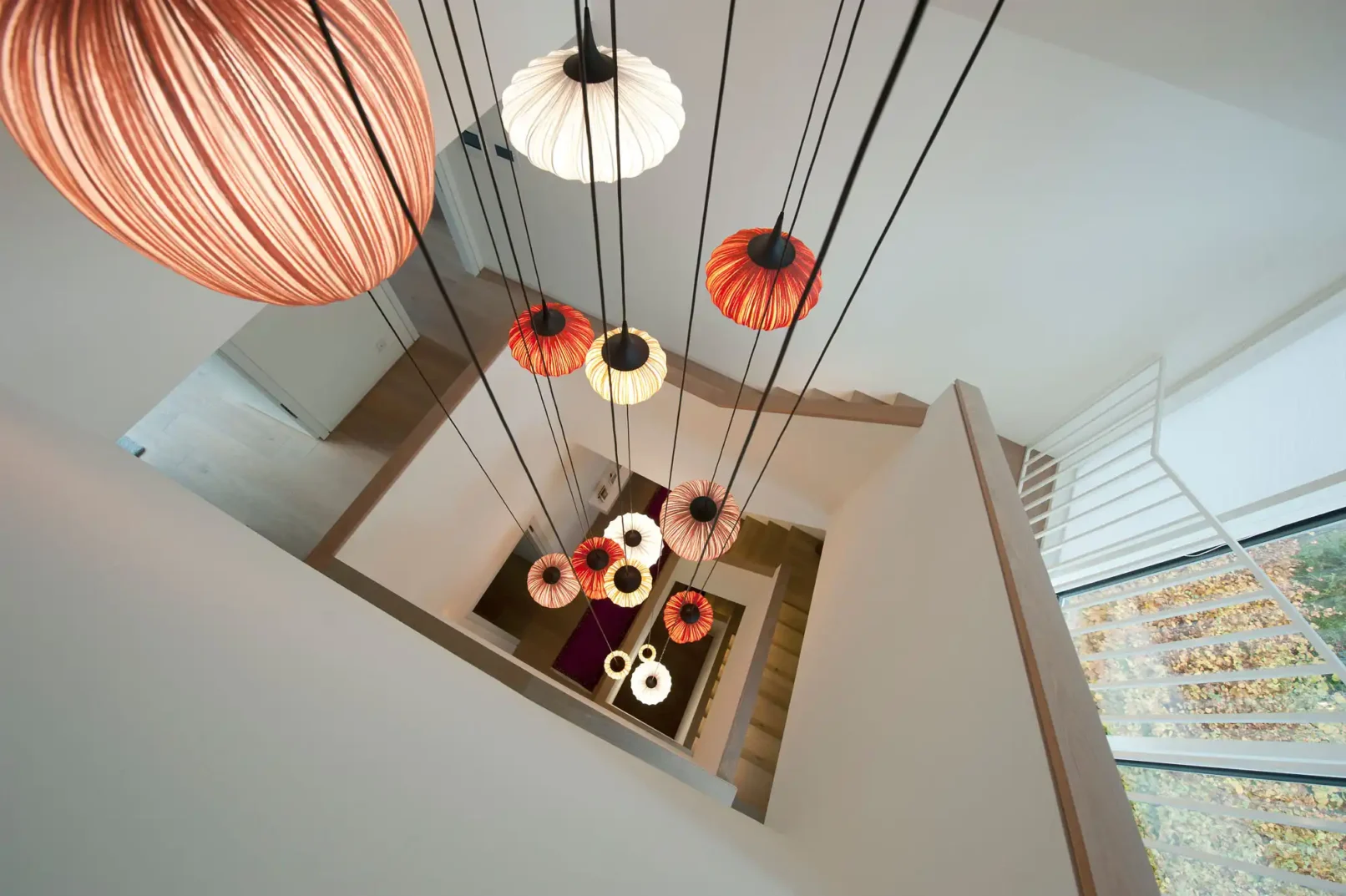 groepper architekten referenz wohnungsbau luebeck 05 einfamilienhaus lichtinstallation treppenhaus