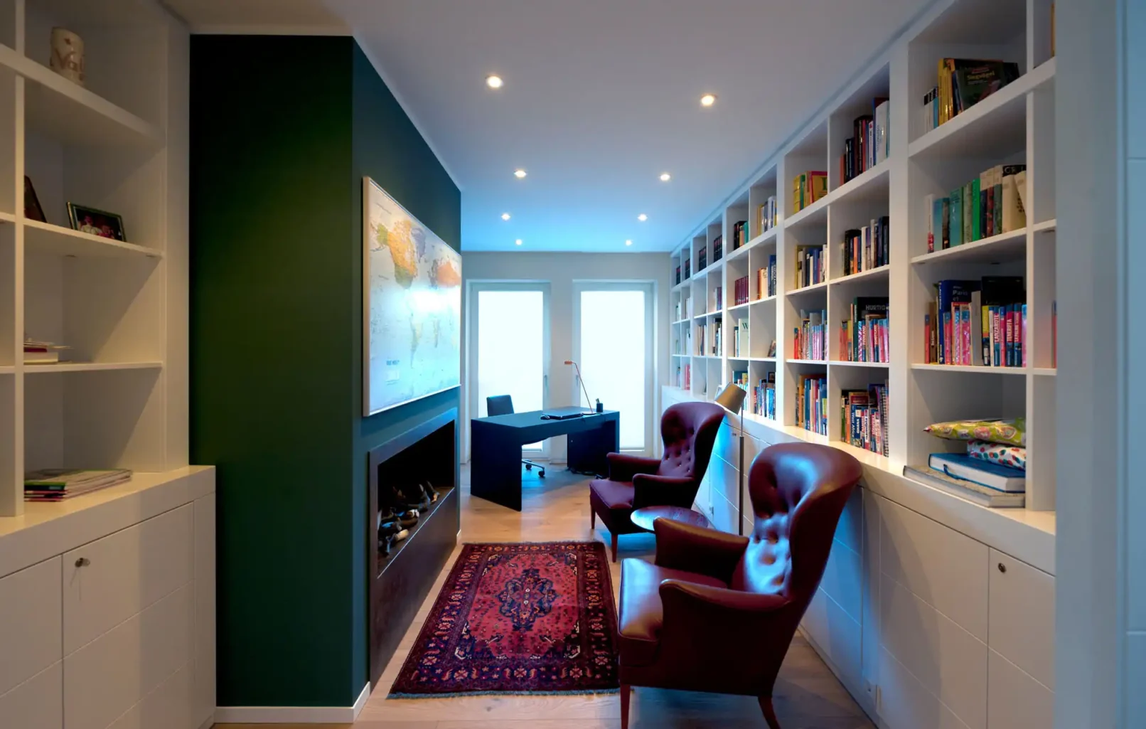 groepper architekten referenz wohnungsbau luebeck 06 einfamilienhaus kaminzimmer