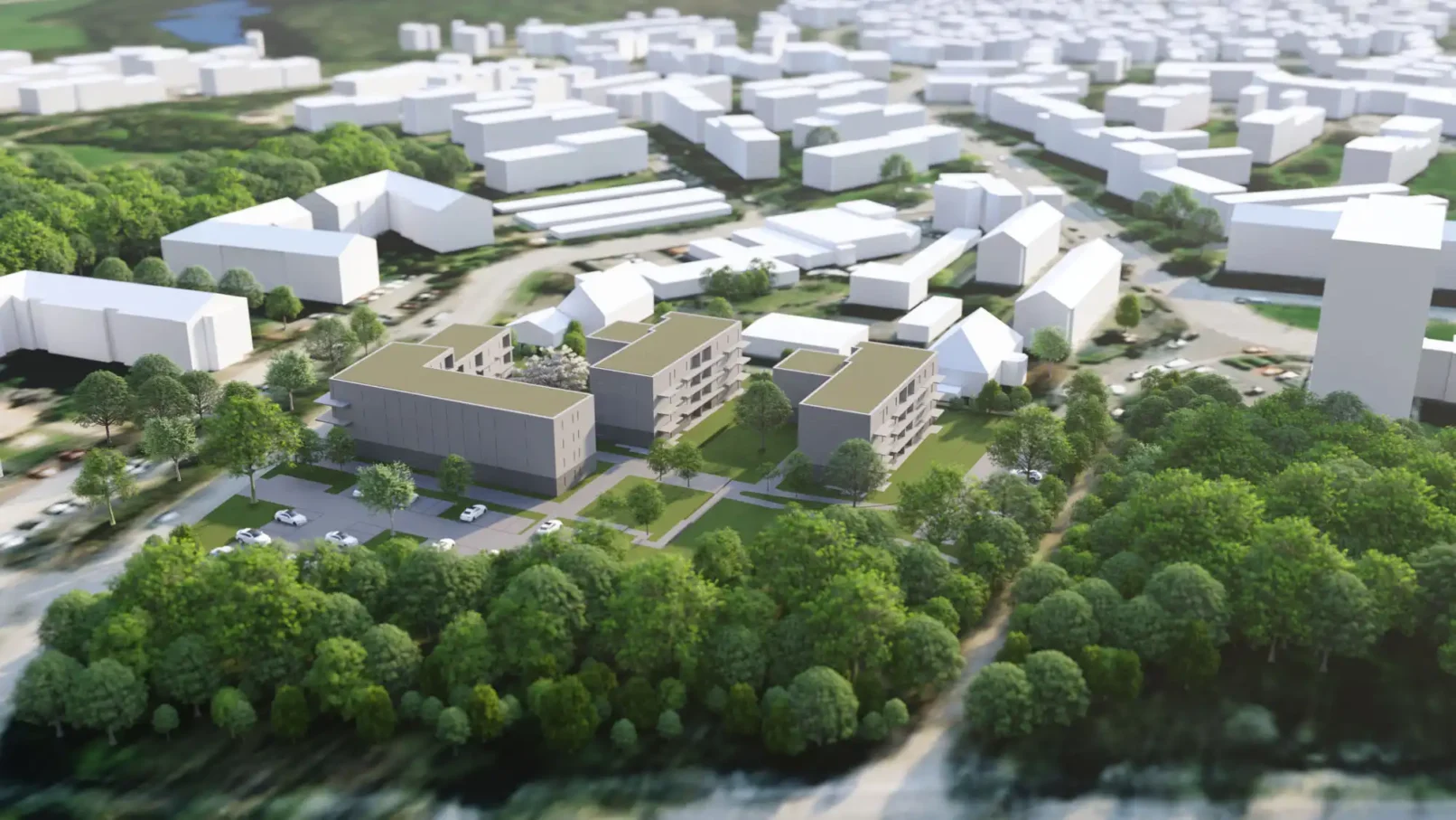 groepper architekten referenz wohnungsbau luebeck 06 trave elbingstrasse rendering visualisierung stadtplanung vogelperspektive